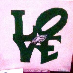 Eagles LOVE Park Philly Painting